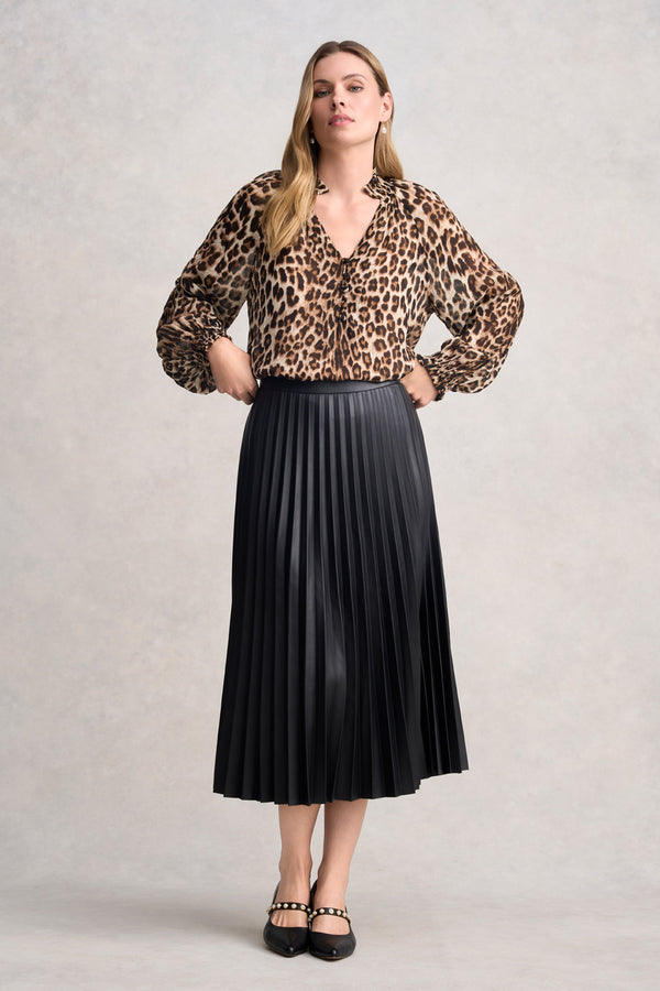 GEORGETTE BLOUSE - LEOPARD PRINT