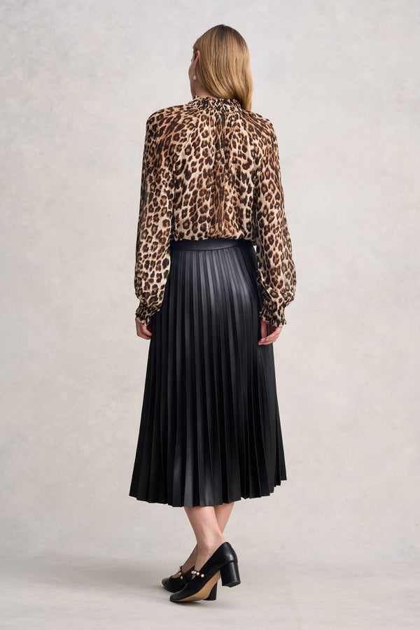 GEORGETTE BLOUSE - LEOPARD PRINT
