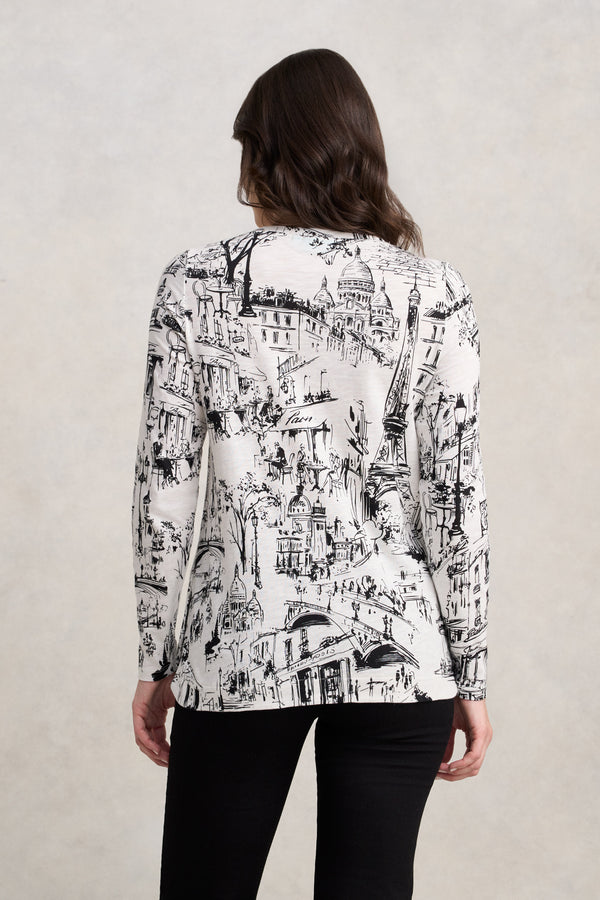 Long Sleeve Organic T-Shirt - Paris Print