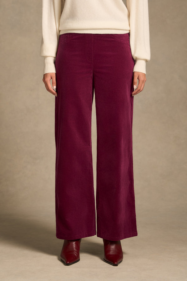 Bengajean® Wide Leg Velvet - Plum