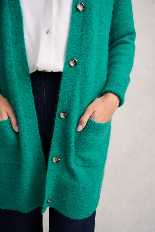 Button Through Mohair Cardigan - Jade
