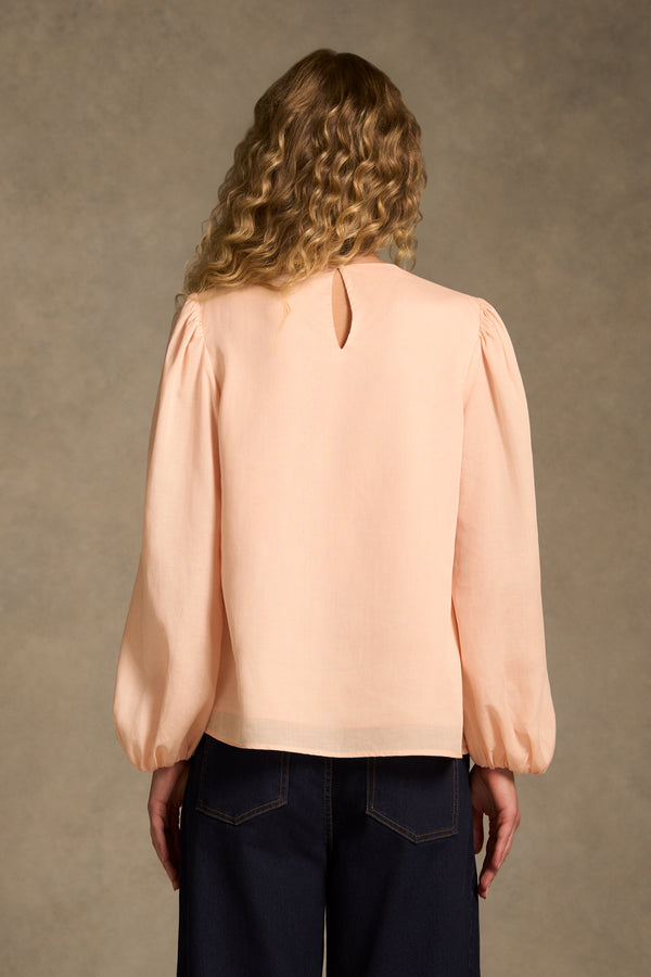 Bow Detail Blouse - Blush