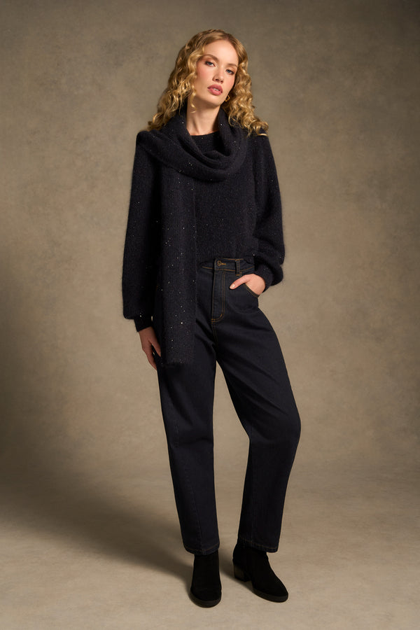 Puff Sleeve Jumper - Starry Night