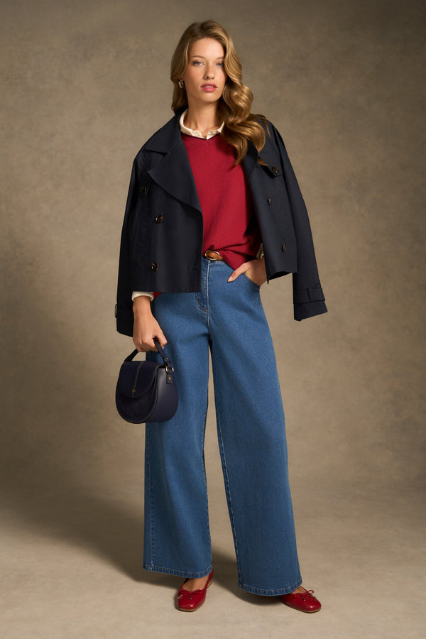 Merino Wool Jumper - Crimson