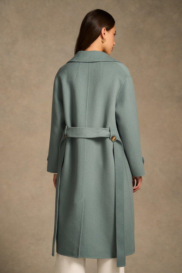 Wool Coat - Steel Blue