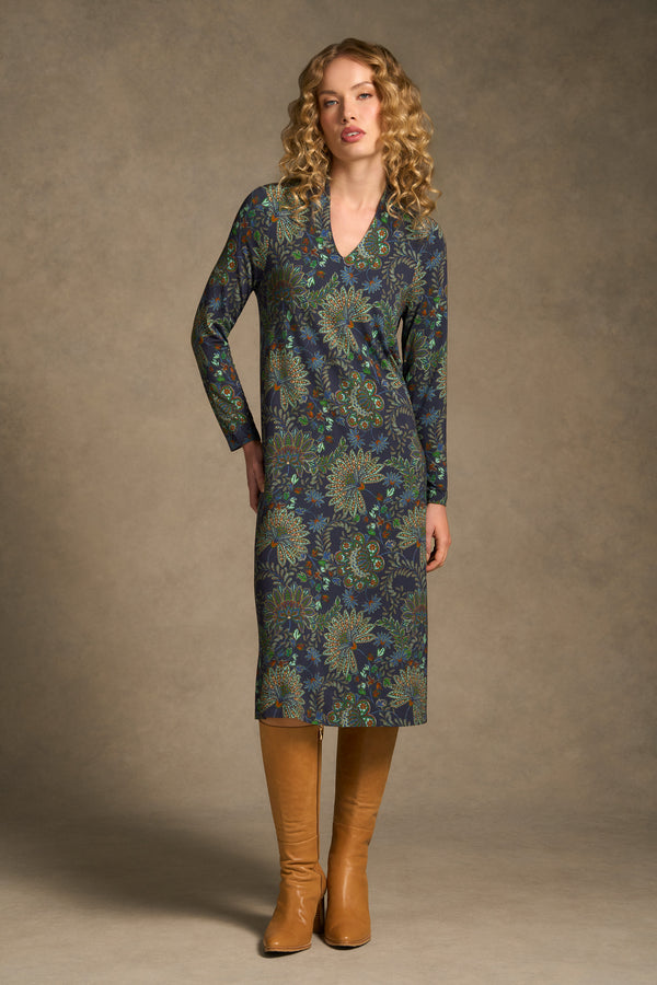 Jersey Midi Dress - Winter Chintz Print