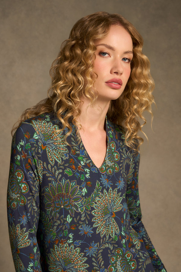 Jersey Midi Dress - Winter Chintz Print