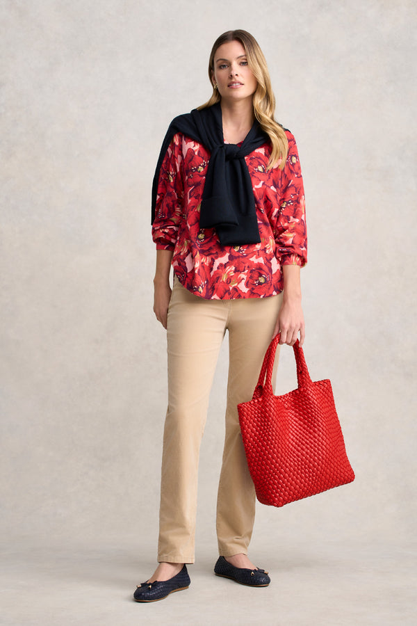 Blouson Sleeve Jumper - Rouge Magnolia