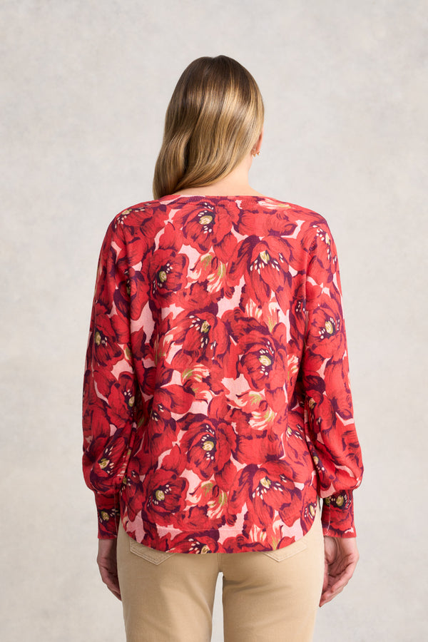 Blouson Sleeve Jumper - Rouge Magnolia