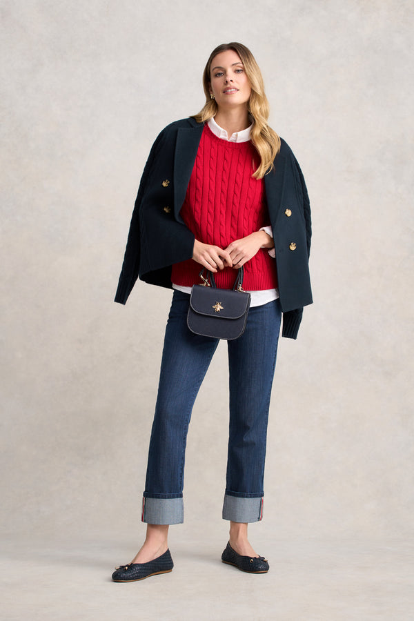 Long Sleeve Cable Knit - Rouge