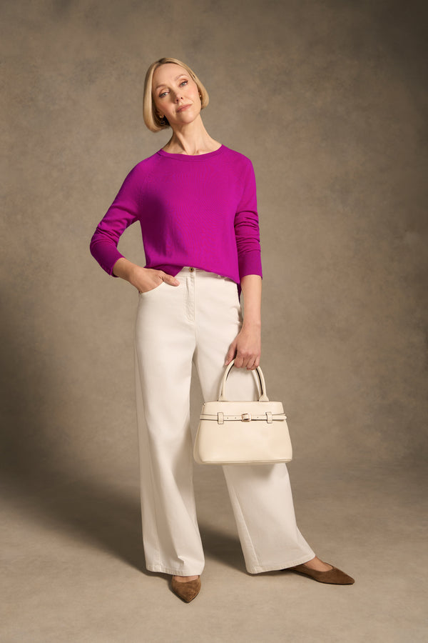 Extra Fine Merino Jumper - Fuchsia