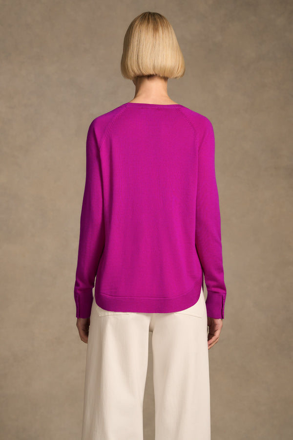 Extra Fine Merino Jumper - Fuchsia