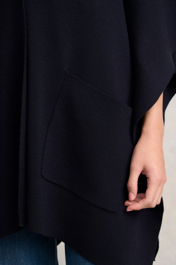 Front Pocket Merino Wrap - Ink