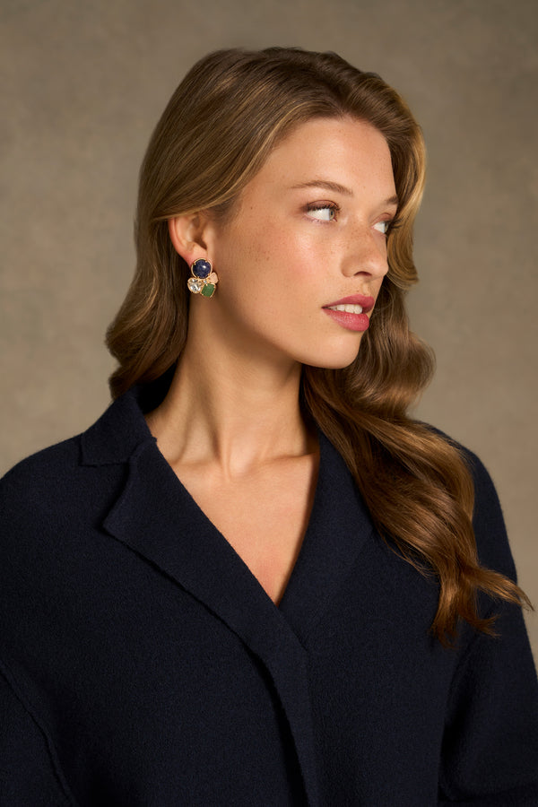 Statement Natural Gemstone Studs - Multicolour
