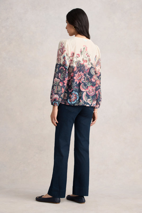 Placement Print Blouse - Tapestry Print