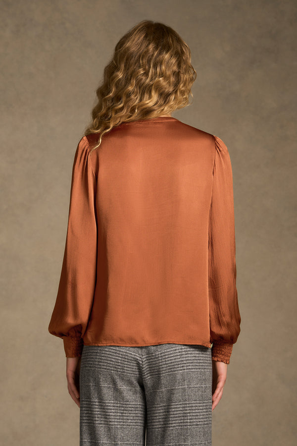 Draped Blouse – Russet