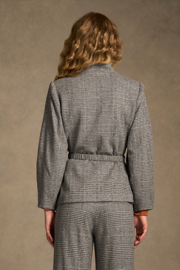 Sculpted Check Jacket - Glen Check
