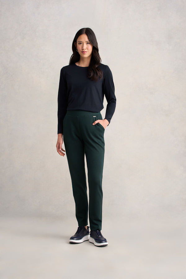 Herringbone Leisure Pant - Forest Herringbone