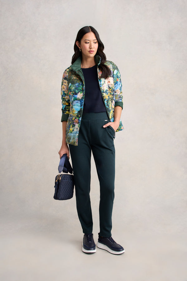 Herringbone Leisure Pant - Forest Herringbone