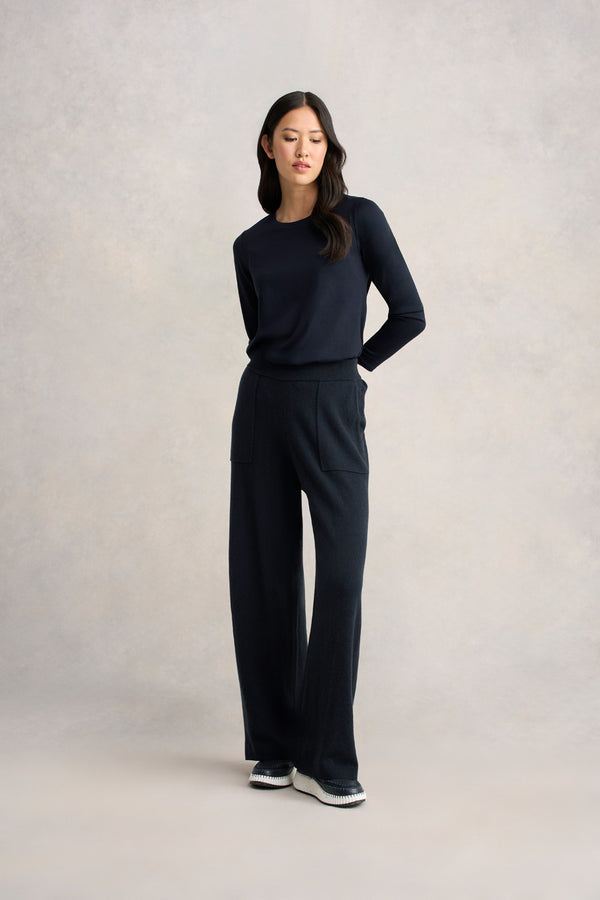Wool Cashmere Pant - Ink
