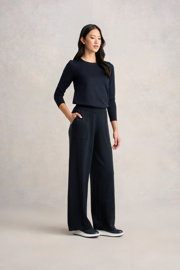 Wool Cashmere Pant - Ink