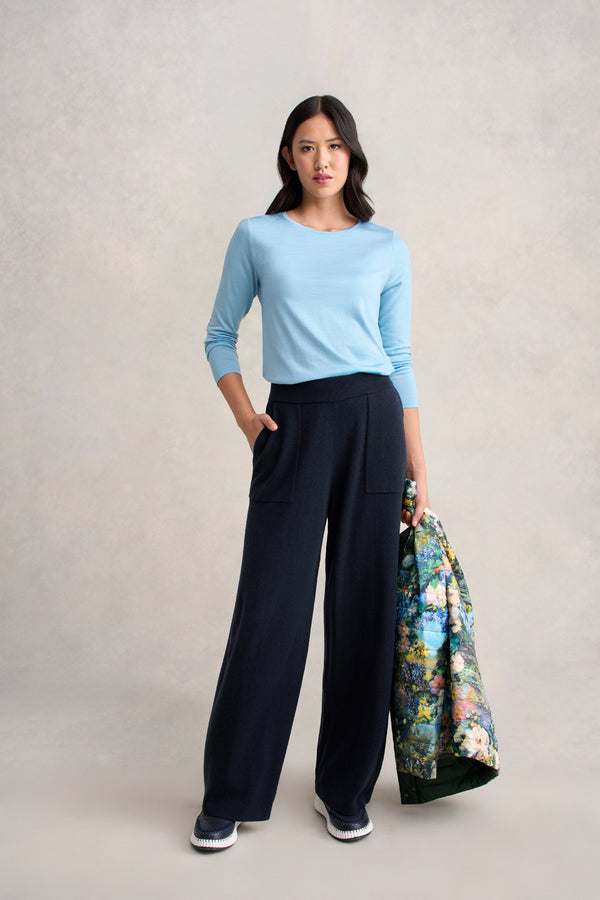 Wool Jersey Tee - Lake Blue