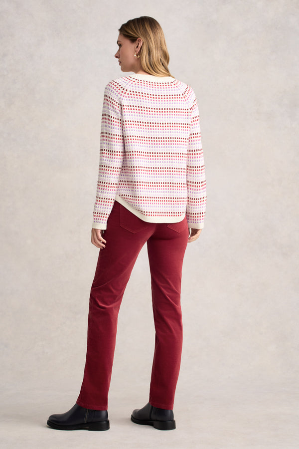 Organic Cotton Jumper - Red Multi Dot