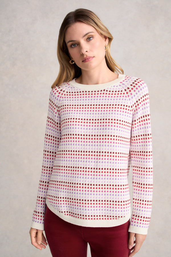 Organic Cotton Jumper - Red Multi Dot