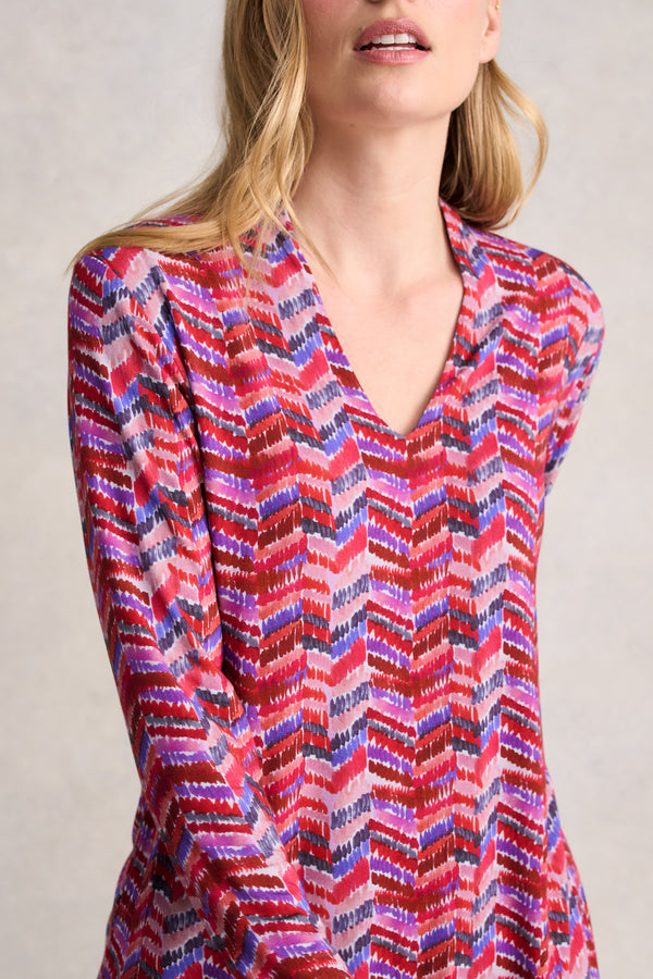 Printed Swing Top - Zig Zag Print