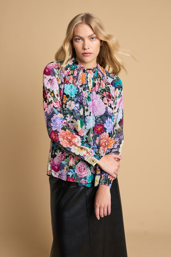 Shirred Georgette Blouse