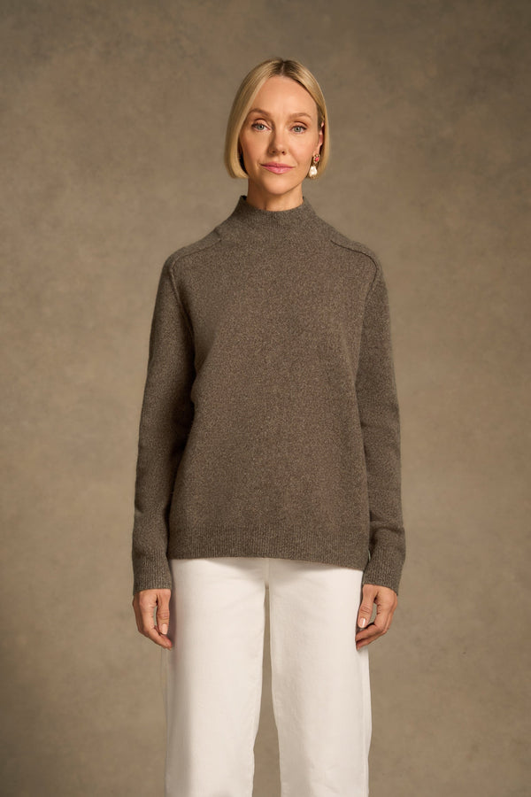 Brushed Merino Jumper - Coconut Marle
