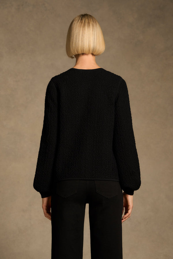 Textured Cardigan - Black