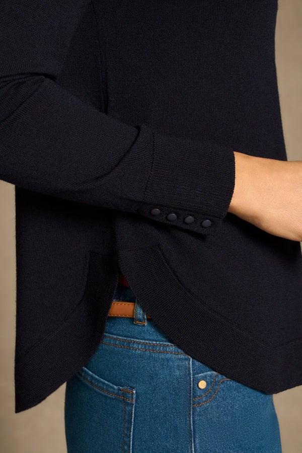 Extra Fine Merino Jumper - French Navy