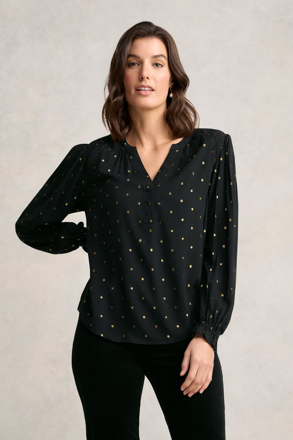 Lurex Diamond Blouse - Metallic Spot