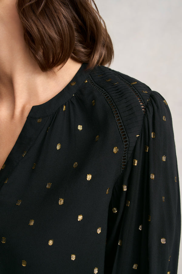Lurex Diamond Blouse - Metallic Spot