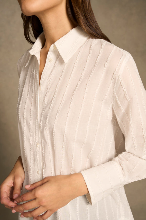 Textured Classic Shirt - White