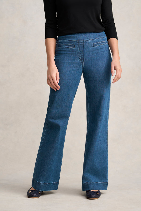 Bengajean® Le Flare - Washed Mid Indigo