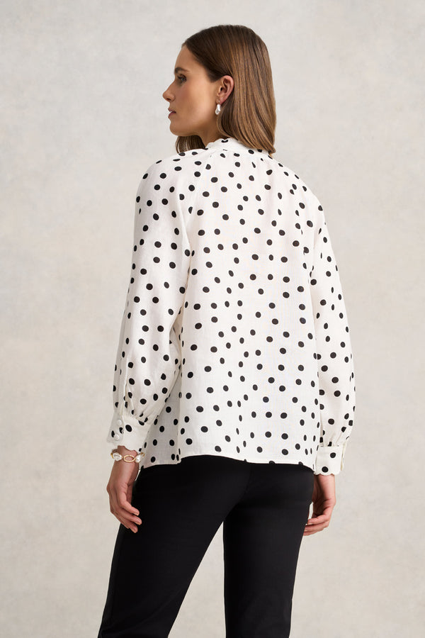 Spot Linen Blouse – Spot Print