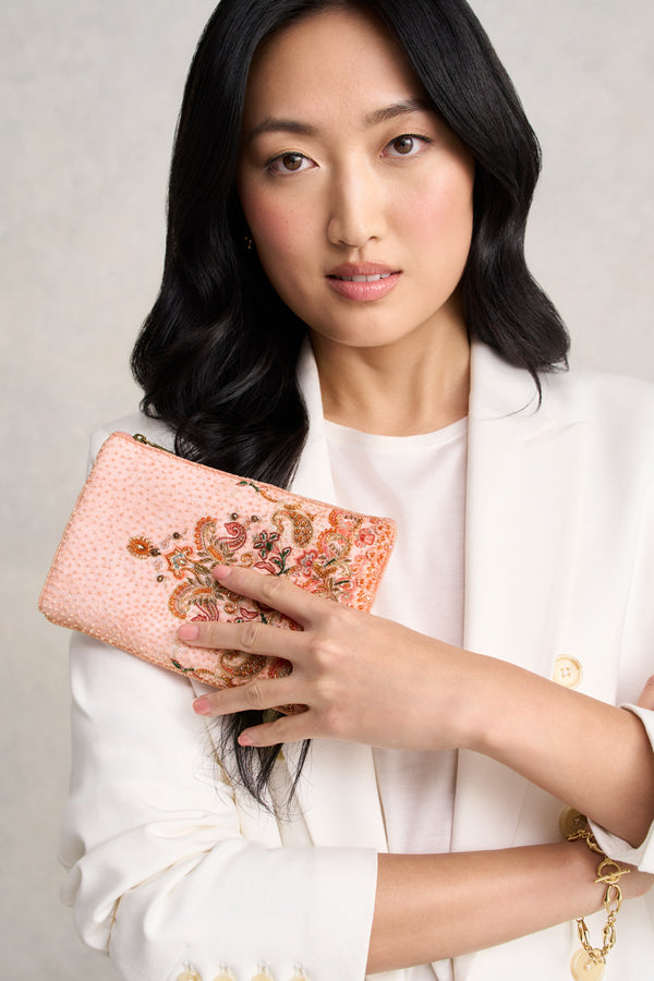 Paisley Beaded Mini Clutch - Multicolour