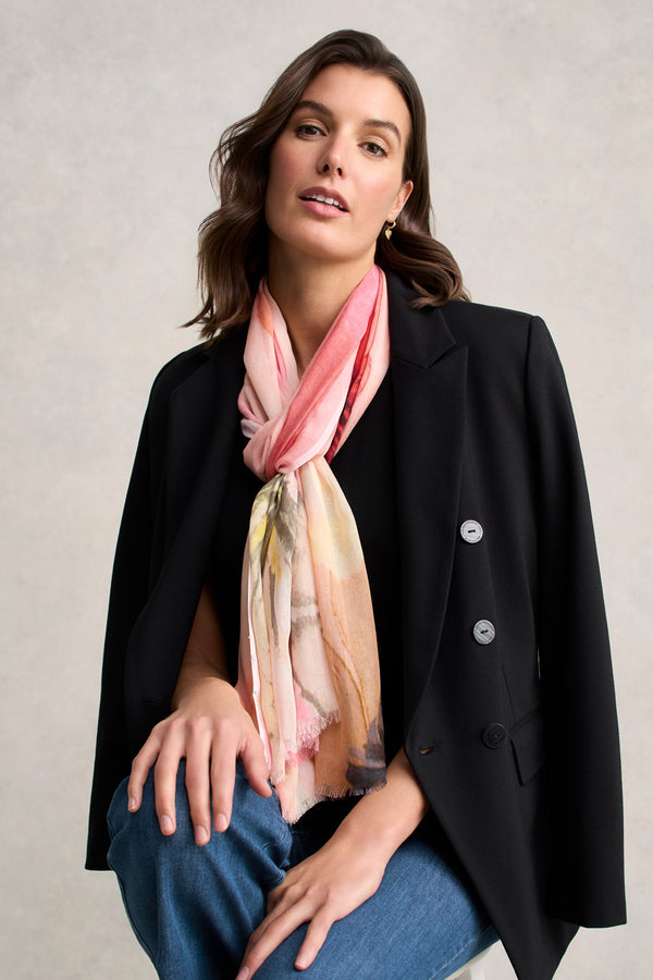 Watercolour Floral Scarf – Multicolour