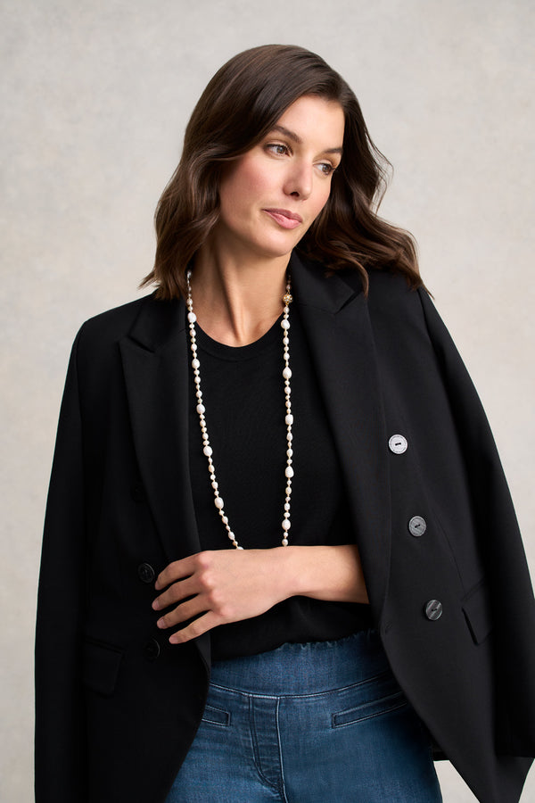 Long Pearl Necklace – Cream