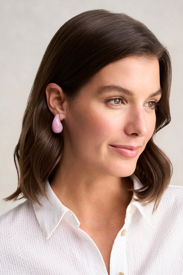 Resin Tear Studs – Pink