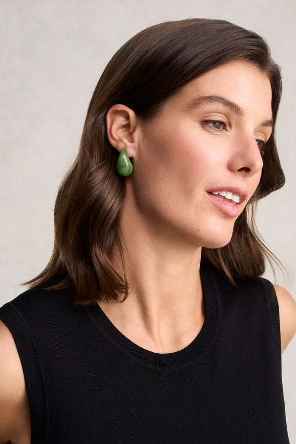 Resin Tear Studs – Sage