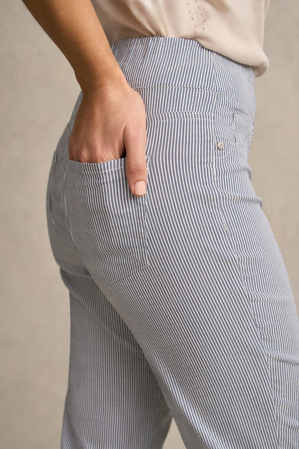Bengajean® - ¾ Seersucker - Navy White Stripe