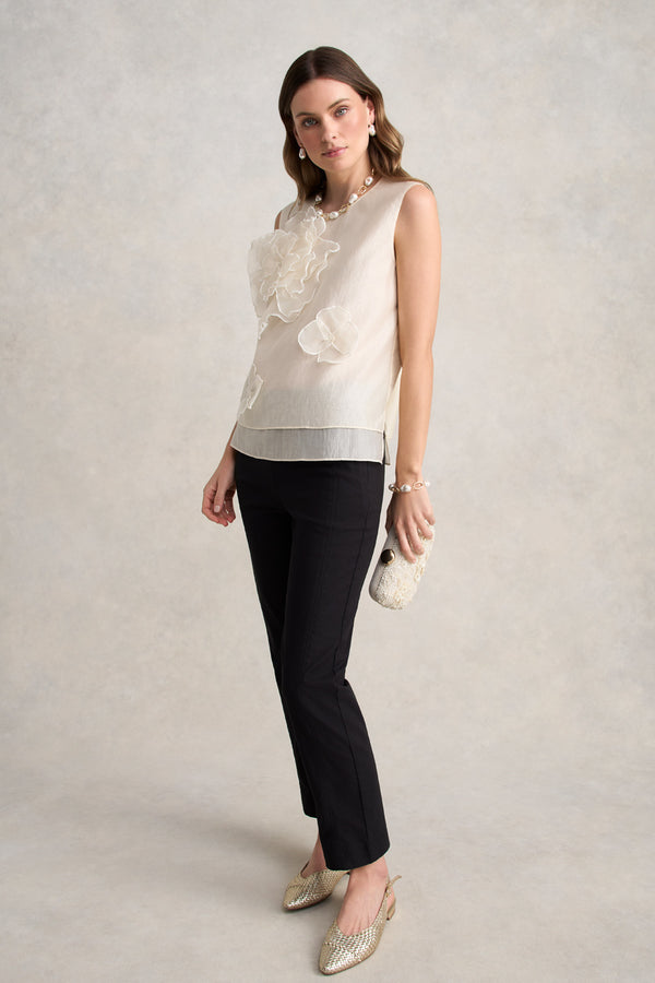 Floral Appliqué – Cream