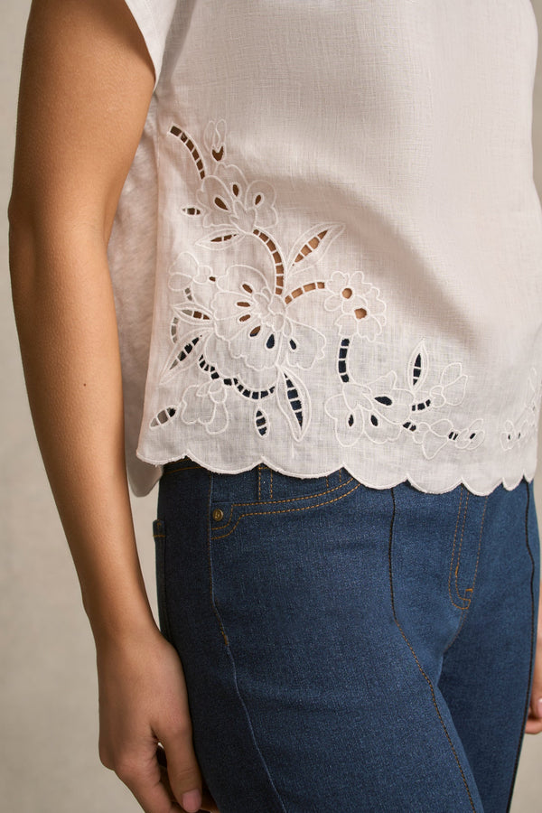 Embroidered T-Shirt - White
