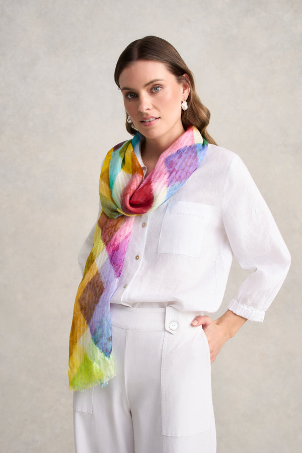 Textured Diamond Scarf – Multicolour