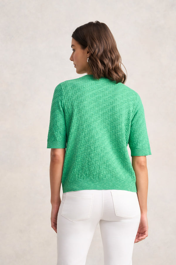 Textured Knit Top – Emerald