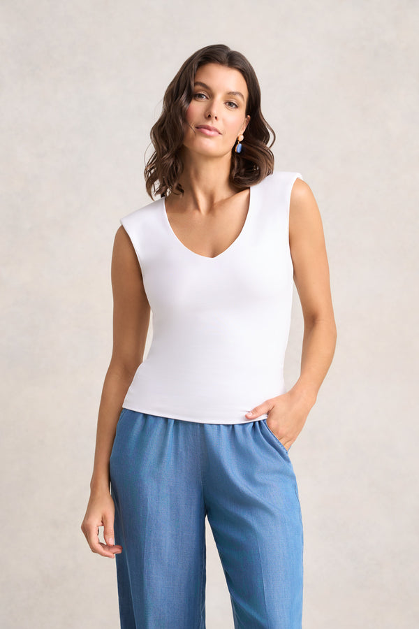 Double Layer Shaping Tank – White