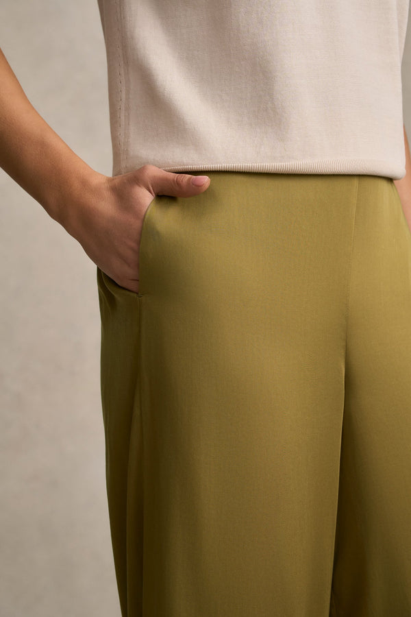 Wide Leg 7/8 Pant - Bronze